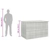 vidaXL Garden Storage Box Light Grey 150x100x100 cm Poly Rattan