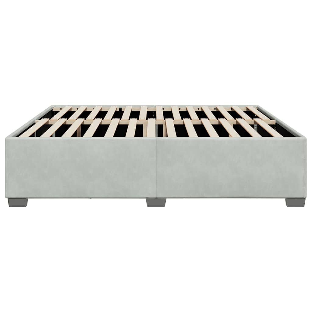 vidaXL Bed Frame without Mattress Light Grey California King Velvet