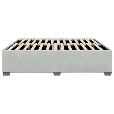 vidaXL Bed Frame without Mattress Light Grey California King Velvet