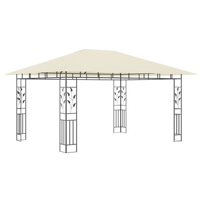 vidaXL Gazebo with Mosquito Net 4x3x2.73 m Cream 180 g/m²