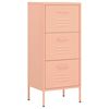 vidaXL Storage Cabinet Pink 42.5x35x101.5 cm Steel