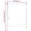 vidaXL Outdoor Roller Blind Orange and White 150x270 cm Fabric&Steel