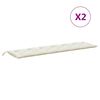 vidaXL Garden Bench Cushions 2 pcs Melange Cream 200x50x7 cm Fabric