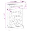 vidaXL Wine Rack Solid Mahogany Wood 55x23x85 cm