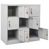 vidaXL Locker Cabinet Light Grey 90x45x92.5 cm Steel