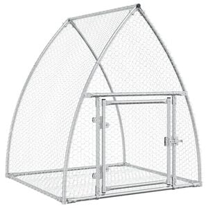vidaXL Rabbit Hutch Silver 100x105x120 cm Galvanised Steel
