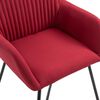 vidaXL Dining Chairs 4 pcs Wine Red Fabric
