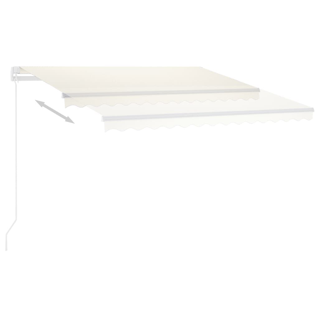 vidaXL Freestanding Automatic Awning 300x250 cm Cream