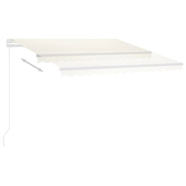 vidaXL Freestanding Automatic Awning 300x250 cm Cream