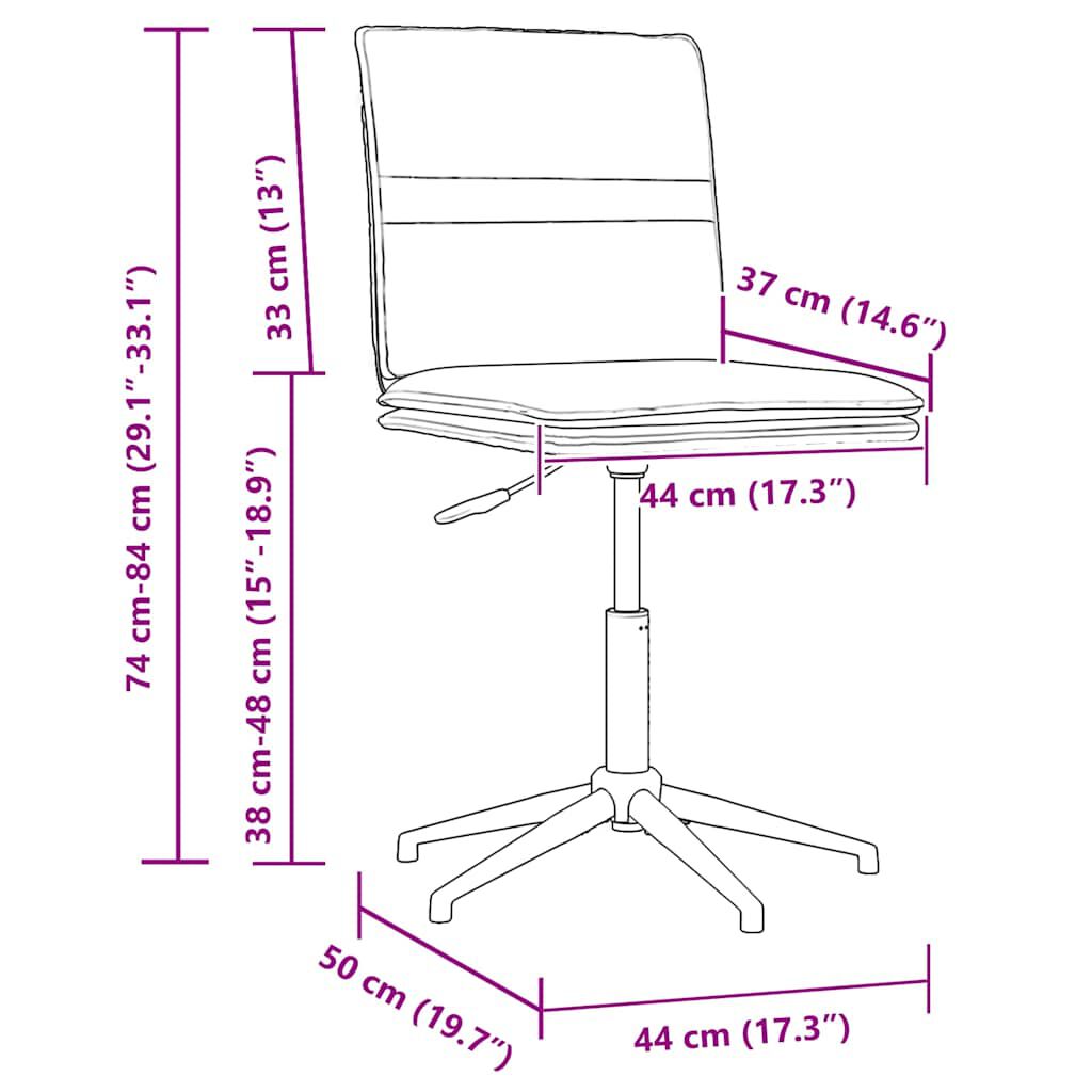 vidaXL Dining Chair Black Velvet
