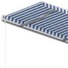 vidaXL Automatic Retractable Awning 300x250 cm Blue and White