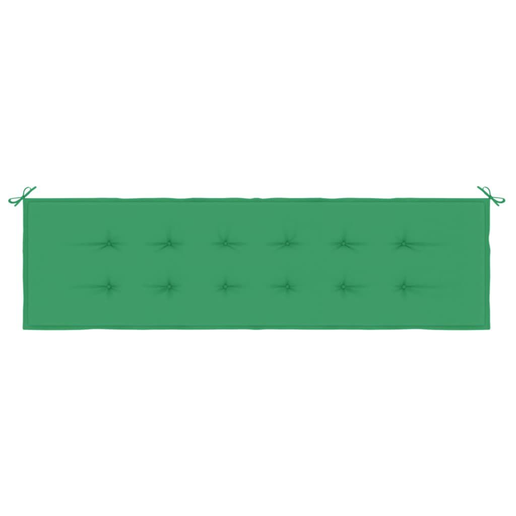 vidaXL Garden Bench Cushion Green 180x50x3 cm Oxford Fabric