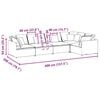 vidaXL Modular Sofa with Cushions Velvet Dark Grey