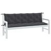vidaXL Garden Bench Cushions 2 pcs Melange Anthracite 180x50x7 cm Fabric