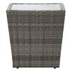 vidaXL 5 Piece Garden Bistro Set Poly Rattan and Tempered Glass Grey