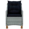 vidaXL Garden Chairs with Cushions 2 pcs Poly Rattan Light Grey