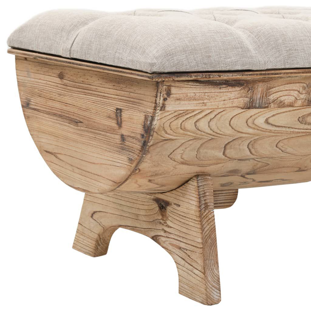 vidaXL Storage Bench 103 cm Solid Wood Fir
