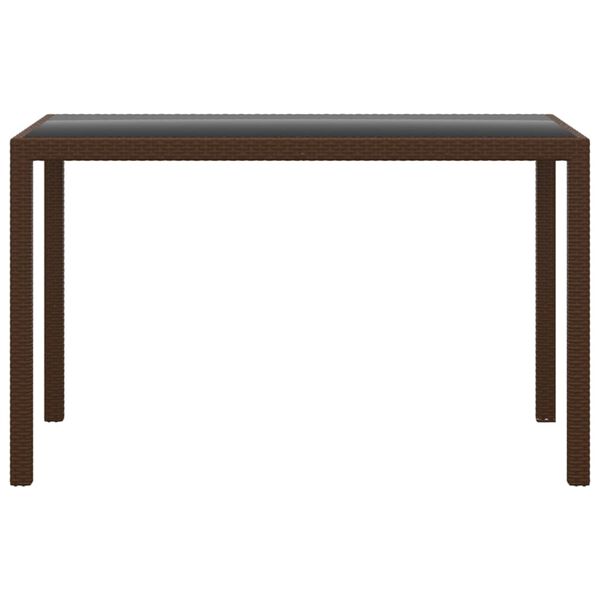 vidaXL 3 Piece Garden Dining Set with Cushions Poly Rattan Brown