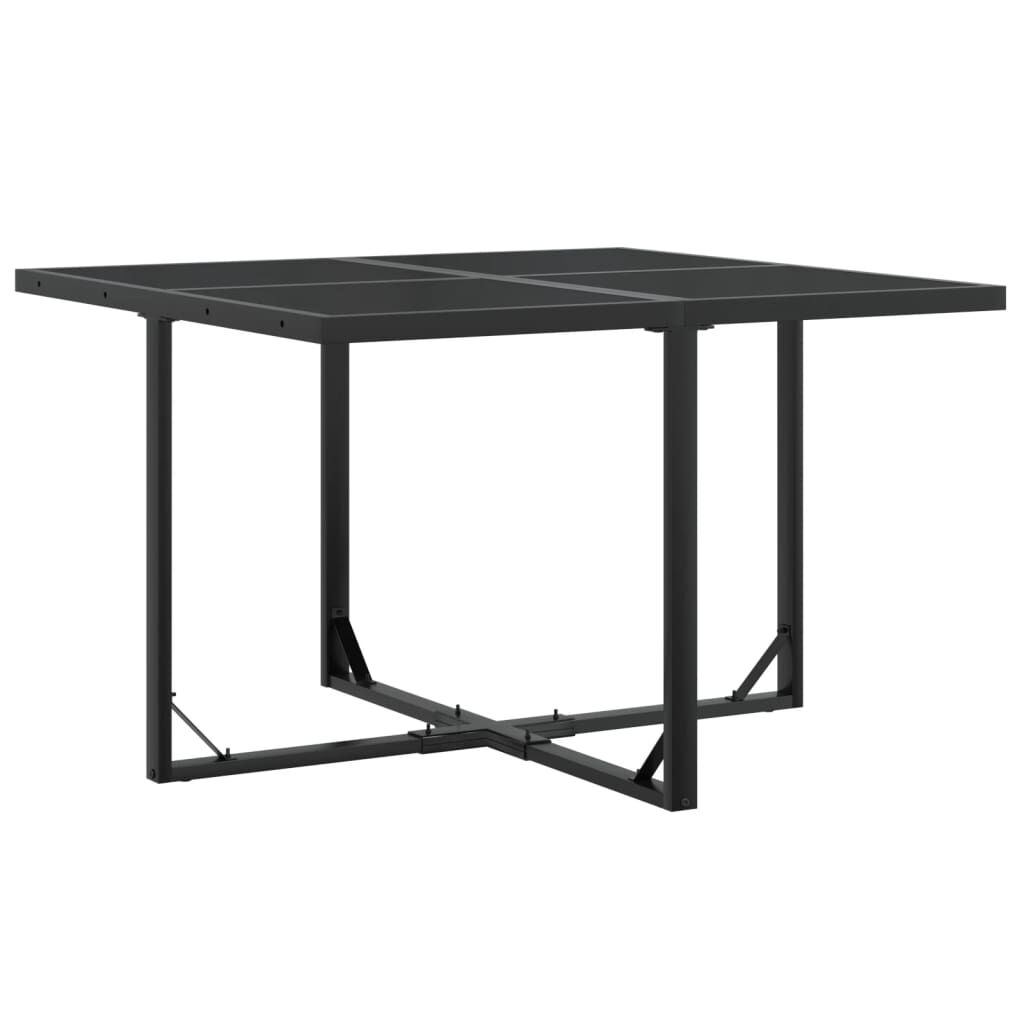 vidaXL 5 Piece Garden Dining Set Black Textilene
