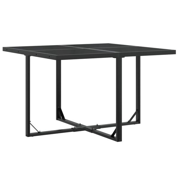 vidaXL 5 Piece Garden Dining Set Black Textilene