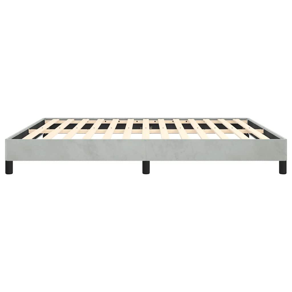 vidaXL Bed Frame without Mattress Light Grey California King Velvet