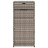 vidaXL Garden Storage Cabinet Grey 55x55x111 cm Poly Rattan