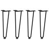 vidaXL Hairpin Legs for Coffee Table 4 pcs Black 42 cm Solid Steel