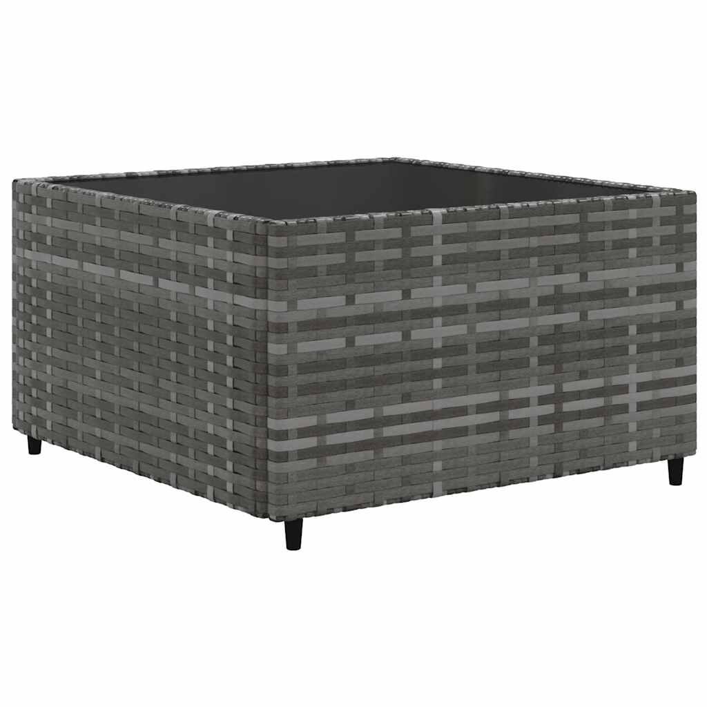 vidaXL 6 Piece Garden Lounge Set with Cushions Grey Poly Rattan