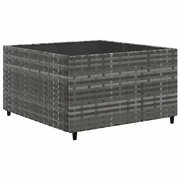 vidaXL 6 Piece Garden Lounge Set with Cushions Grey Poly Rattan