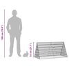 vidaXL Rabbit Cage Silver 110 x 55 x 55 cm Galvanised Steel