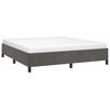 vidaXL Bed Frame without Mattress Dark Grey California King Velvet