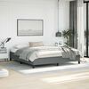 vidaXL Bed Frame without Mattress Dark Grey 193x203 cm King Fabric