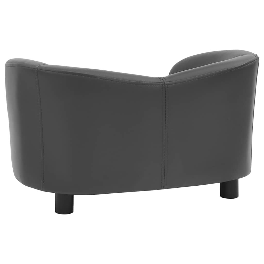 vidaXL Dog Sofa Grey 67x41x39 cm Faux Leather