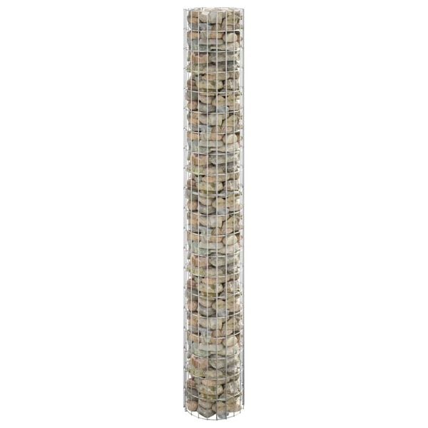 vidaXL Circular Gabion Pole Galvanised Steel &Oslash;30x200 cm