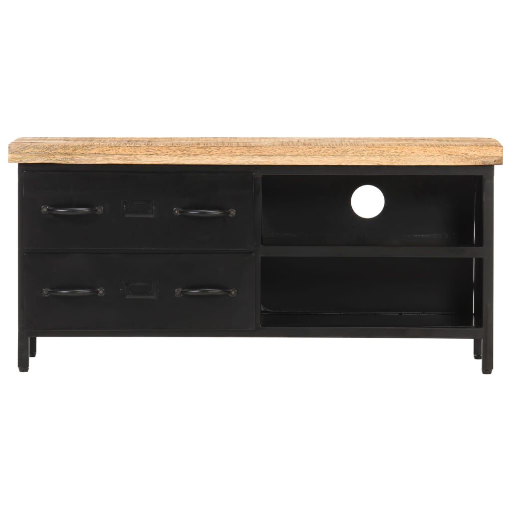 vidaXL TV Cabinet 90x30x41 cm Rough Mango Wood