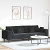 vidaXL Velvet Sofa with Cushion Black 208 cm Velvet