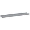 vidaXL Picture Frame Ledge Shelves 2 pcs Grey 60x9x3 cm MDF