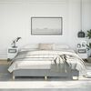 vidaXL Bed Frame without Mattress Light Grey 193x203 cm King Fabric
