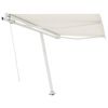 vidaXL Freestanding Automatic Awning 300x250 cm Cream
