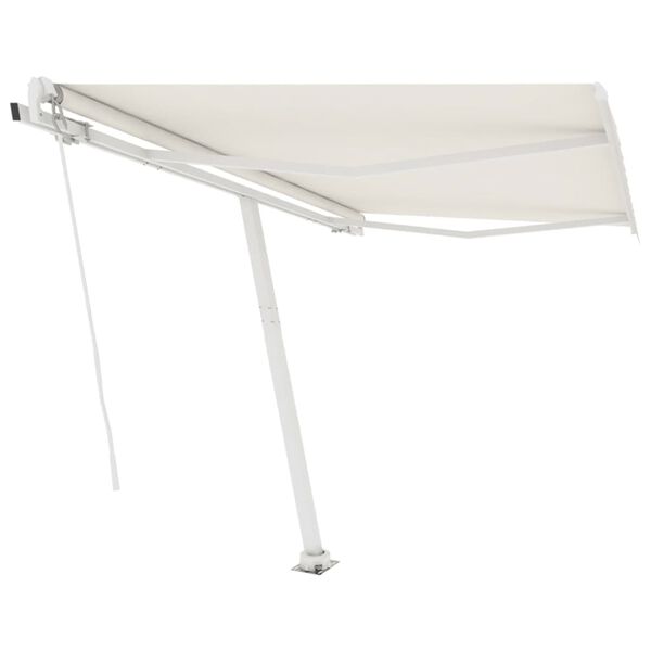 vidaXL Freestanding Automatic Awning 300x250 cm Cream
