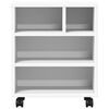 vidaXL Printer Stand with Wheels White 41x32x48 cm