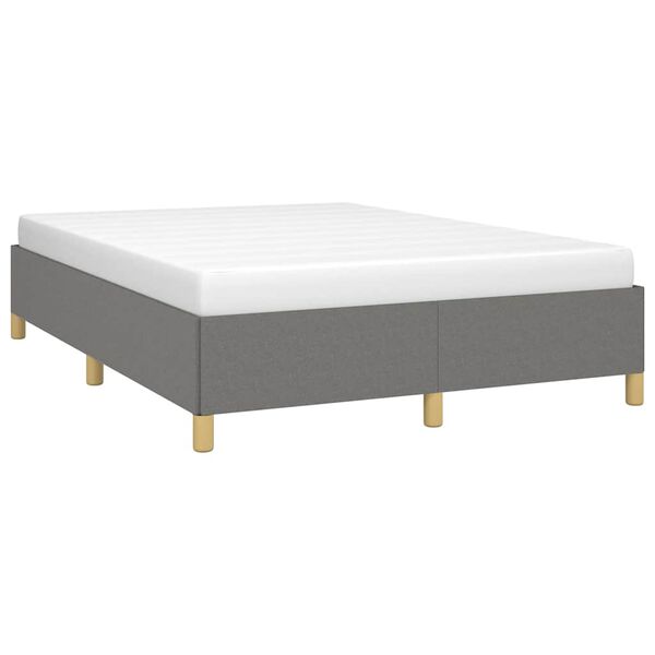 vidaXL Bed Frame without Mattress Dark Grey 137x190 cm Full Fabric