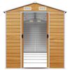 vidaXL Garden Shed Light Brown 191x470x198 cm Galvanised Steel