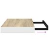 vidaXL Floating Wall Shelves 2 pcs Oak and White 40x23x3.8 cm MDF