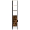 vidaXL Bathroom Cabinet Smoked Oak 33x33x185.5 cm Engineered Wood