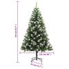 vidaXL Artificial Hinged Christmas Tree 300 LEDs & Ball Set 210 cm