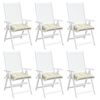 vidaXL Chair Cushions 6 pcs Cream White 40x40x7 cm Oxford Fabric