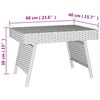 vidaXL Foldable Side Table Brown 60x40x38 cm Poly Rattan