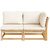 vidaXL 2 Piece Garden Lounge Set with Cushions Solid Wood Acacia