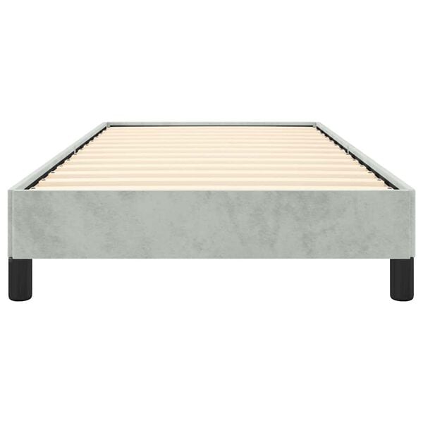 vidaXL Bed Frame without Mattress Light Grey 100x190 cm Twin Velvet